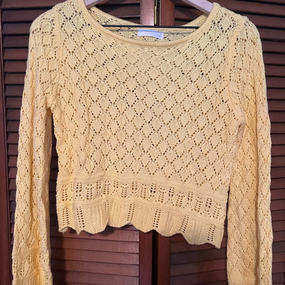 LC Lauren Conrad Sunny Yellow Knit Sweater